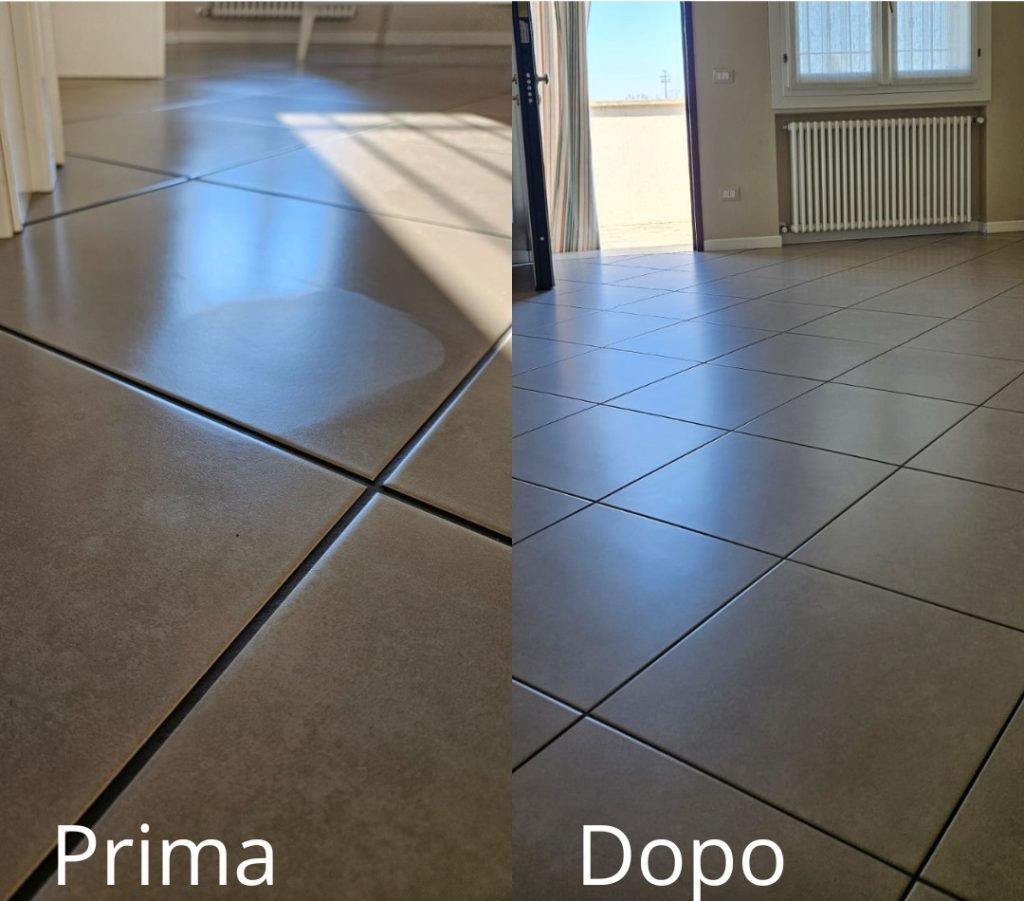 Eliminazione di patine/aloni/macchie da gres porcellanato